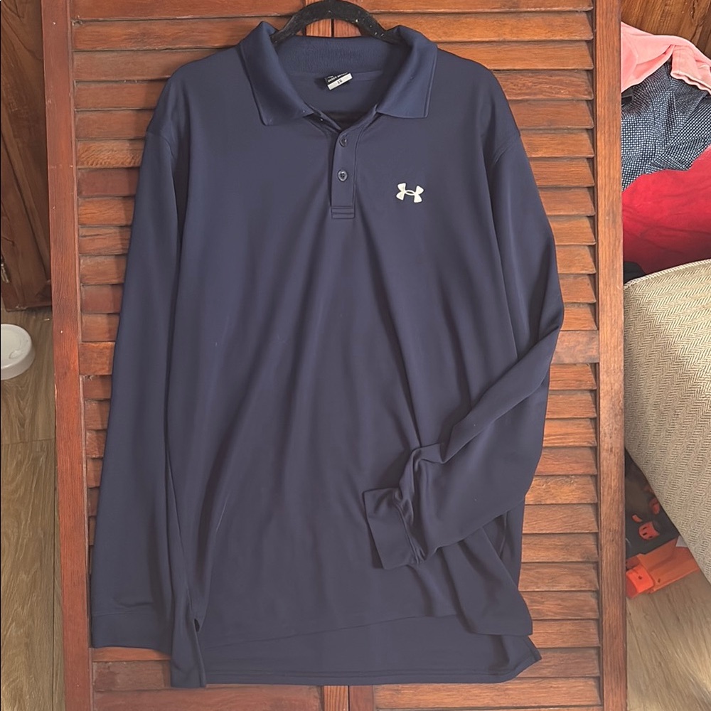 Under Armour Blue Polo Shirt with Classic Collar